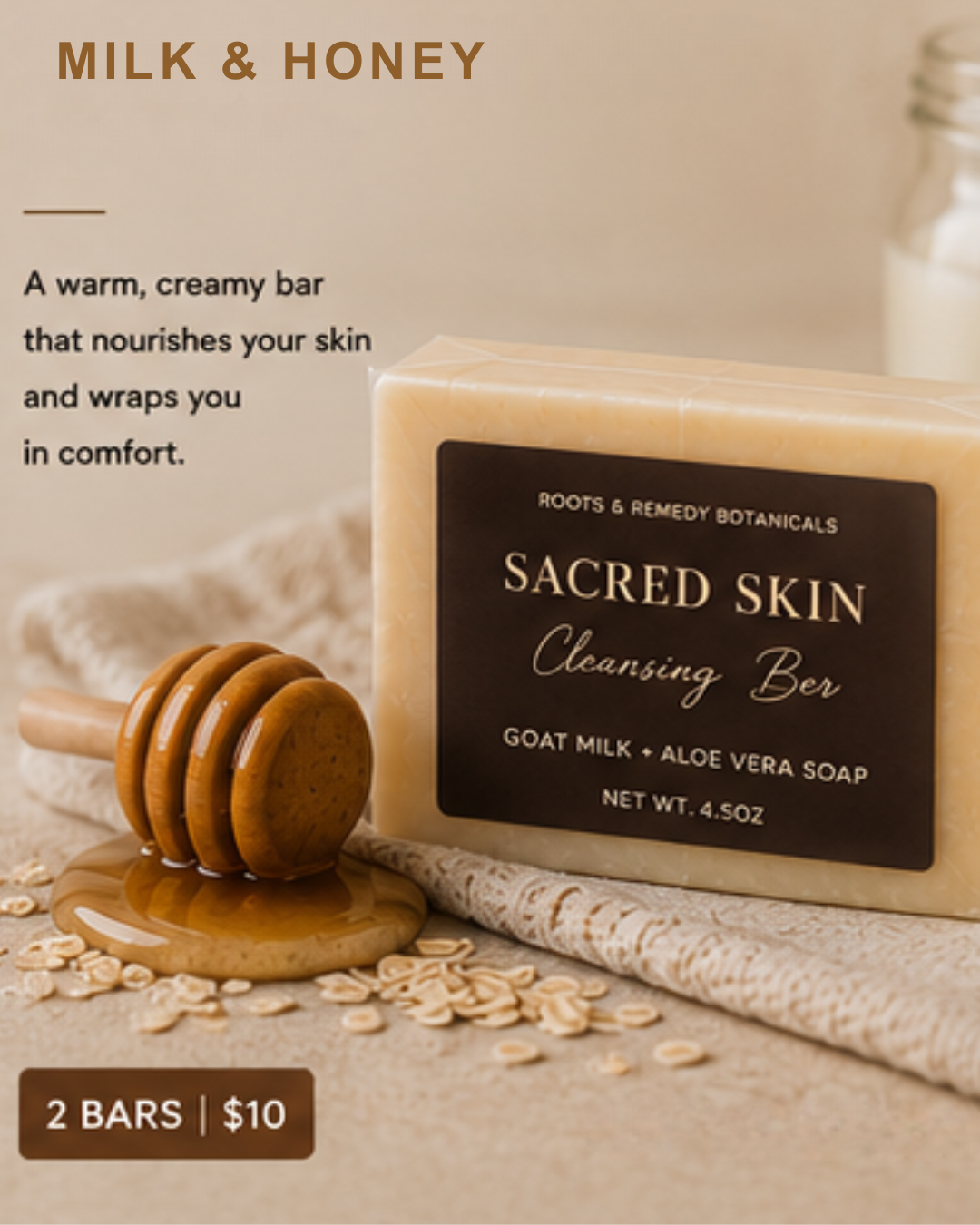 SACRED SKIN CLEANSING BAR( includes 2 full-size bars)
