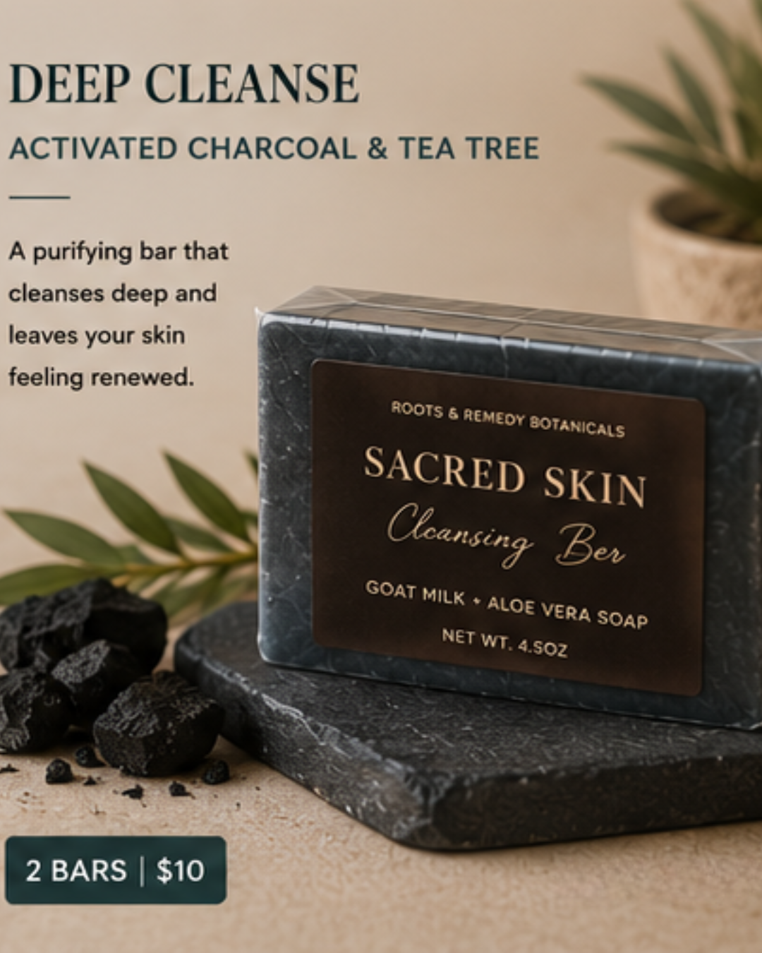 SACRED SKIN CLEANSING BAR( includes 2 full-size bars)